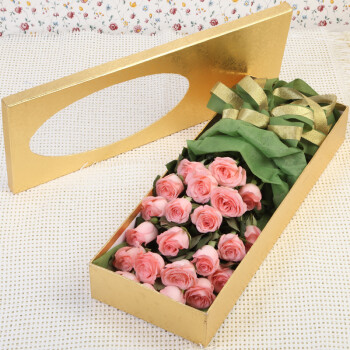 19朵红玫瑰礼盒 送恋人送女友节日生日祝福圣