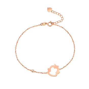 【网络专款】周大福 生肖猴 10K金镶钻石手链