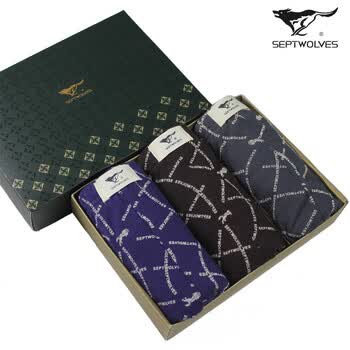 <em>七匹狼内裤男</em>纯棉平角裤中腰全棉印花柔软舒适