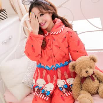 雪尔棉珊瑚绒女<em>睡衣</em>88627红<em>XXL</em>小组,雪尔棉珊