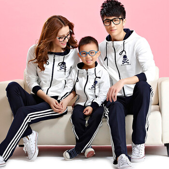 2014春季新款亲子装<em>连帽开衫</em>户外<em>运动</em>休闲套