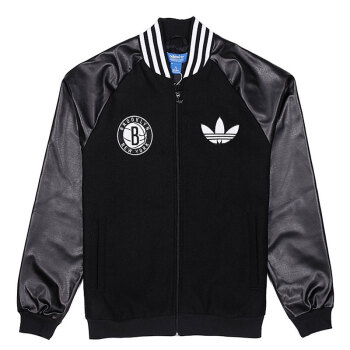阿迪达斯adidas男子运动休闲三叶草系列夹克外套 d85135 黑色 l【图片