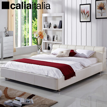 calia卡利亚软体床 1.8 1.5双人床 休闲时尚真皮
