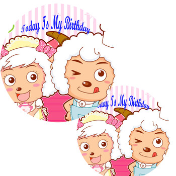 孩派/生日派对道具/主角胸章/派对用品/生日派对装饰/喜羊羊/个