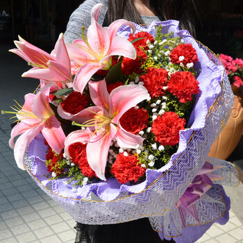 鲜花速递 生日鲜花 玫瑰百合花束 鲜花快递全国