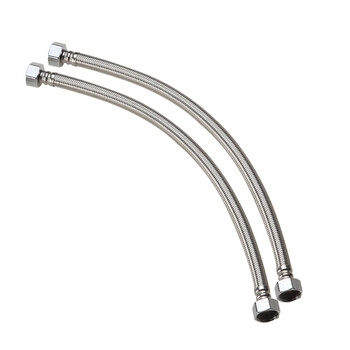 佰仕达冷热通用不锈钢编织软管2根装 进水管 