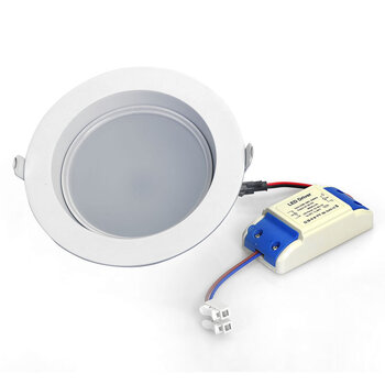 D灯 LED筒灯 12W 高档白边防雾节能天花灯 吊顶led灯 黑底喷白 白光
