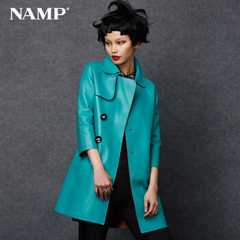 NAMP 品牌<em>女装</em> <em>欧洲站</em>2014春装女士新款<em>真皮</em>