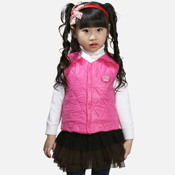 北极绒 儿童<em>内穿马甲</em>秋冬女童<em>马甲背心</em>冬款纯