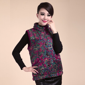 盾鹃冬装新款<em>中老年女装马甲</em>保暖外套中年妈妈