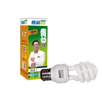 格润莱特 半螺旋15W节能灯 E27螺口灯头白光 三基色护眼光源