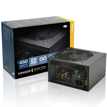 安钛克（Antec）额定450W VP 450P 电源（主动式PFC/12CM静音风扇/黑化外型设计）