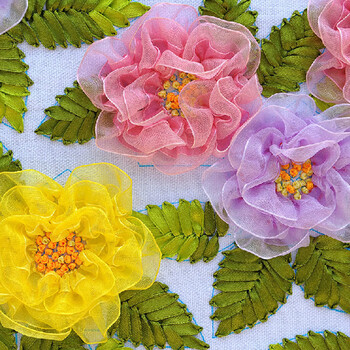 
                                        悠趣 手工牡丹花开孔雀图丝带绣3D描图 客厅装饰画大幅 A-088富贵荣华(一)大版130x70CM                