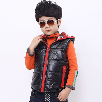 紫乐莎2013冬款童装韩版男童<em>女童马甲棉</em>背心