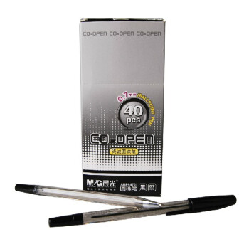 晨光（M&G）尚诚系列圆珠笔 0.7mm书写流畅 ABP64701中油笔40支装 黑色盒装