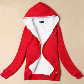 韩版秋装新款可爱拉链女式<em>开衫</em> 抓绒<em>带帽卫衣</em>
