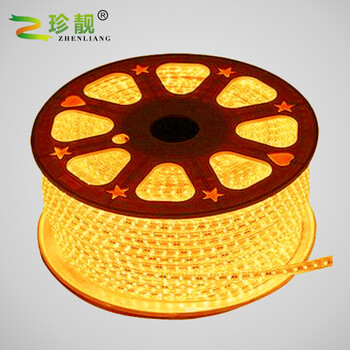 
                                        珍靓LED3528灯带5050贴片灯条高压防水3014高亮120珠暗槽背景装饰软光带 蓝色 5050家装款60灯珠                