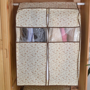 百草园 小熊系列环保 布艺 立体 可视 衣服收纳 防尘罩（大号）