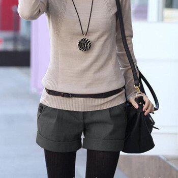 包邮特价 新款韩版女式大码显瘦卷边<em>秋冬</em>毛呢