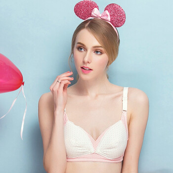 婧麒孕妇装 孕妇内衣纯棉<em>哺乳文胸无钢圈</em>防下