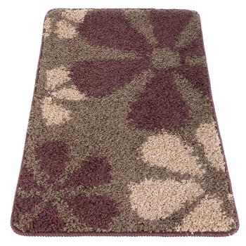 素雅特（SUYATE）地垫 防滑吸水除尘玄关垫 50*80cm 1013-003 咖白花朵