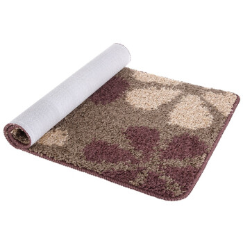 素雅特（SUYATE）地垫 防滑吸水除尘玄关垫 50*80cm 1013-003 咖白花朵