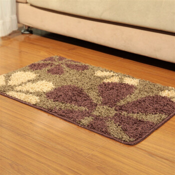 素雅特（SUYATE）地垫 防滑吸水除尘玄关垫 50*80cm 1013-003 咖白花朵