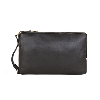 喆代仁LE DECADE Wooster Leather Large Clutch 2012春夏新款摔纹牛皮斜跨包 220104 银灰色 手提斜挎包
