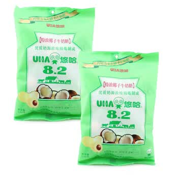 悠哈特浓椰子牛奶糖120g*2袋