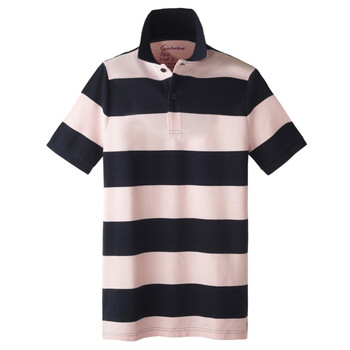 Giordano佐丹奴 Polo 男炫彩个性横间修身POLO 01012014 粉红 L
