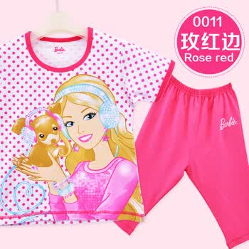 <em>barbie</em>芭比 女童<em>睡衣</em> 儿童纯棉<em>睡衣</em>套装 <em>芭比公</em>