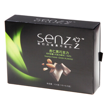 SENZ心之杏仁黑巧克力(可可54%)104g*2