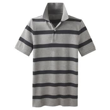 Giordano佐丹奴 Polo 男炫彩个性横间修身POLO 01012014 暗淡的灰色 XL
