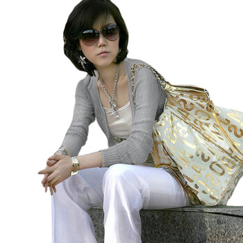 尚贵华新款女装针织<em>开衫</em>小<em>外套</em>+丝滑吊带 两件