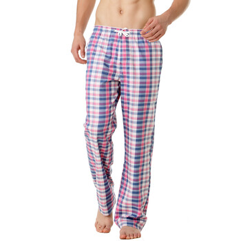 Jockey居可衣 2012春夏新品 男式全棉家居长裤 JJ15281110 616粉海蓝色织格 XXL