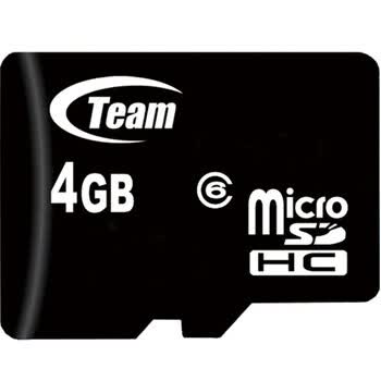 十铨科技（Team）4GB Class6 TF（microSD）存储卡（TG004G0MC26X）