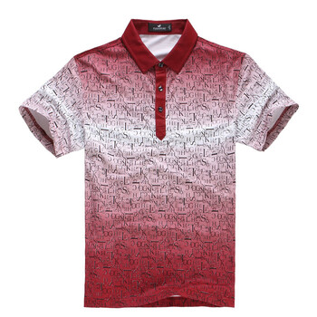 富贵鸟 男装 夏季新款生活休闲短袖POLO衫51722066 枣红61 190(XXXXL)