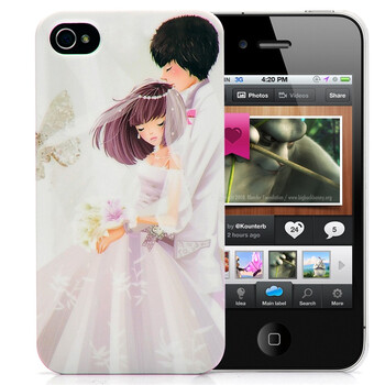 万信达(WXD)IPH4030652WD iPhone4/4s QQ秀情侣保护外壳(洁白)