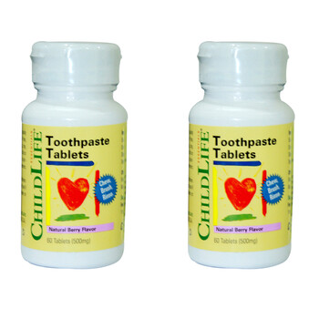 美国进口ChildLife 口腔清洁片(牙膏片) 2瓶