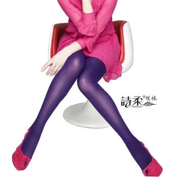 诗柔SHOROU R5028 五颜六色15D 包芯丝 彩色连裤袜 quese 6深蓝