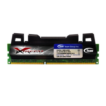 十铨科技（Team）Xtreem系列 DDR3 1600 16GB(4Gx4条)台式机内存（TXD316G1600HC9QC-D)