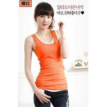 SOOBEST2012夏季新款工字修身纯色百搭吊带圆领打底长款小背心女 白色 均码