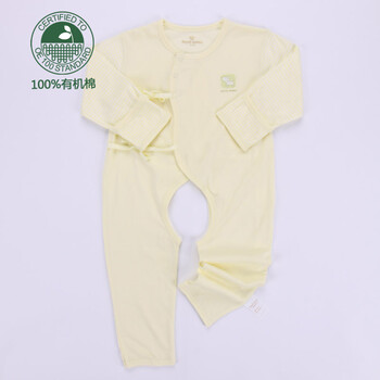 RoyalSonny 皇家宝贝 新品 男女童有机棉系带开裆连身衣 223610048 浅绿 73