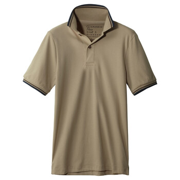 Giordano佐丹奴 Polo 男撞色边小立领修身POLO 01012001 褐色 L