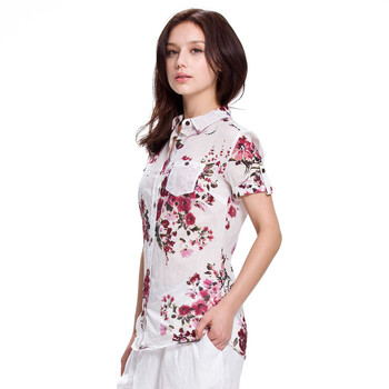 PEACEBIRD太平鸟印花衬衫AJ1120136 红色 XL