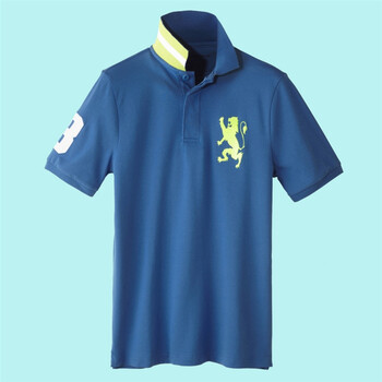 Giordano佐丹奴 Polo 男全新荧光狮王修身POLO 01012480 藏蓝 S
