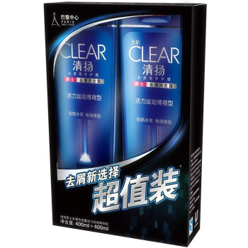 Clear 清扬 洗发露男士活力400ml+男士活力400ml