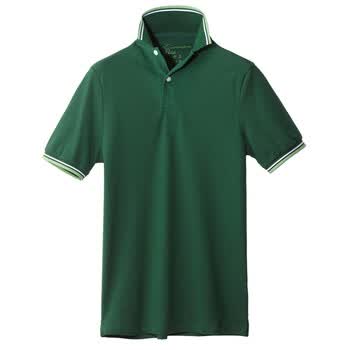 Giordano佐丹奴 Polo 男撞色边小立领修身POLO 01012001 绿色 L