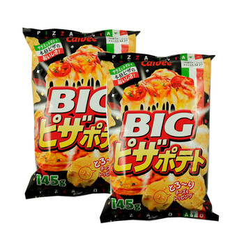日本原装进口食品 卡鲁比 披萨味土豆片 145g*2包 #0582