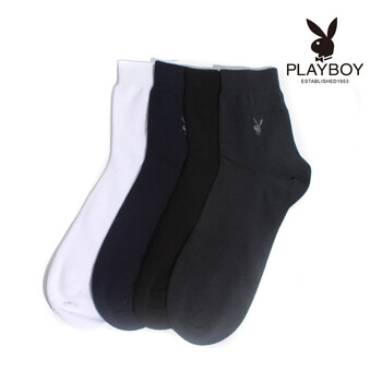 PLAYBOY 花花公子精梳棉商务男袜1096 黑色 均码